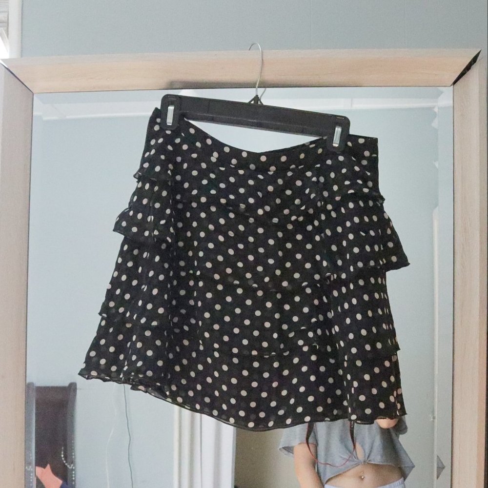 Cynthia Steffe black dotted skirt
